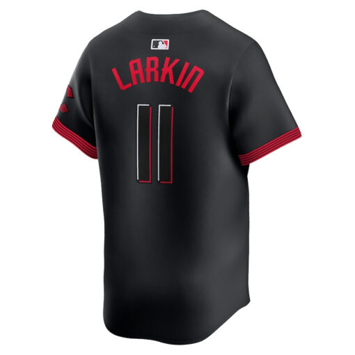 Barry Larkin 11 Cincinnati Reds City Connect Limited Player Men Jersey - Black - Image 3