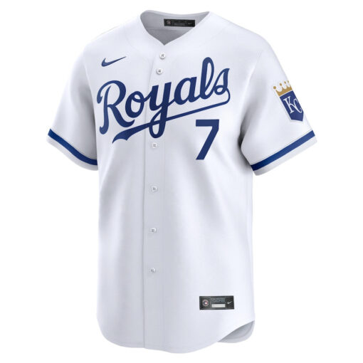 Bobby Witt Jr. 7 Kansas City Royals Home Limited Player Men Jersey - White - Image 2