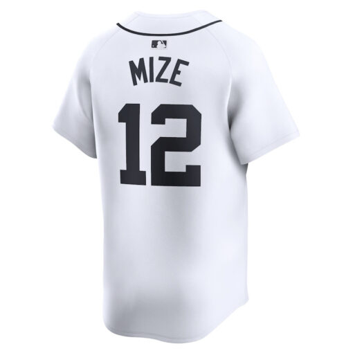 Casey Mize 12 Detroit Tigers Home Limited Player Men Jersey - White - Image 3