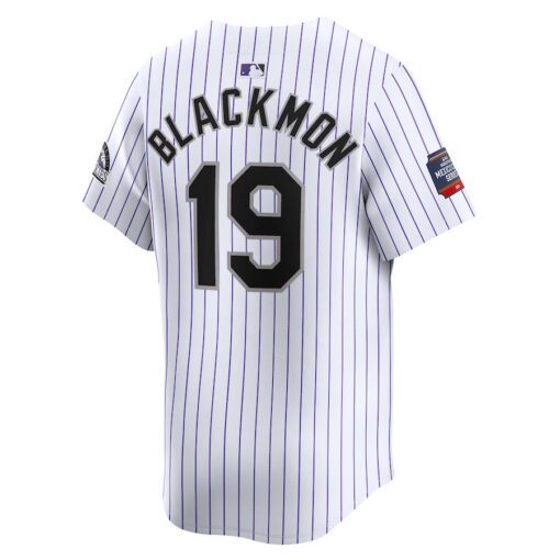 Charlie Blackmon 19 Colorado Rockies 2024 MLB World Tour Mexico City Series Home Limited Jersey - White - Image 3