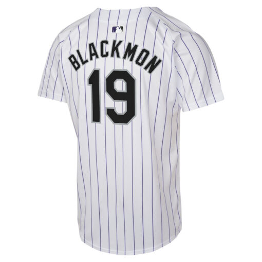 Charlie Blackmon 19 Colorado Rockies Home Game Player YOUTH Jersey - White - Image 3