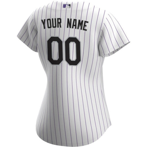 Colorado Rockies Women's Home Custom Jersey - White - Image 3