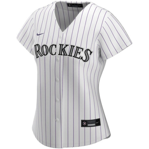 Colorado Rockies Women's Home Custom Jersey - White - Image 2