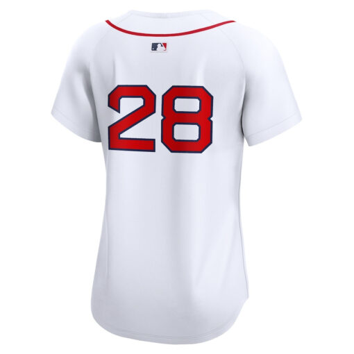 Corey Kluber 28 Boston Red Sox Women Home Limited Player Jersey - White - Image 3
