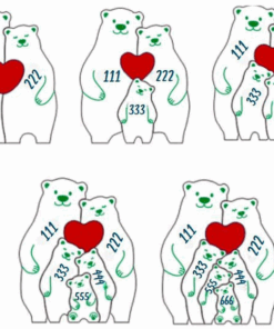 Alternative view of Personalized Wooden Bear Puzzle - Family Name Puzzle, Unique Home Decor for Dad and Mum