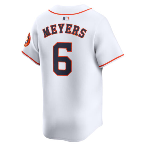 Jake Meyers 6 Houston Astros Home Limited Player Men Jersey - White - Image 3