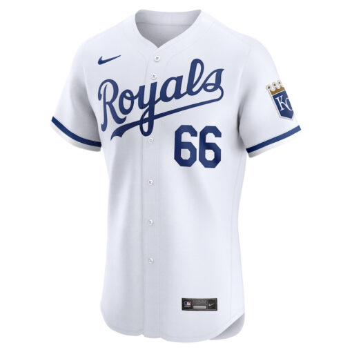 James McArthur 66 Kansas City Royals Home Elite Player Men Jersey - White - Image 2