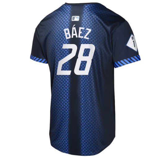 Javier Baez 28 Detroit Tigers 2024 City Connect Limited YOUTH Jersey - Navy - Image 3