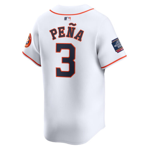 Jeremy PeÃ±a 3 Houston Astros 2024 MLB World Tour Mexico City Series Home Limited Jersey - White - Image 3