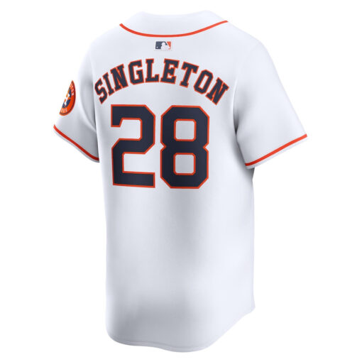 Jon Singleton 28 Houston Astros Home Limited Player Men Jersey - White - Image 3