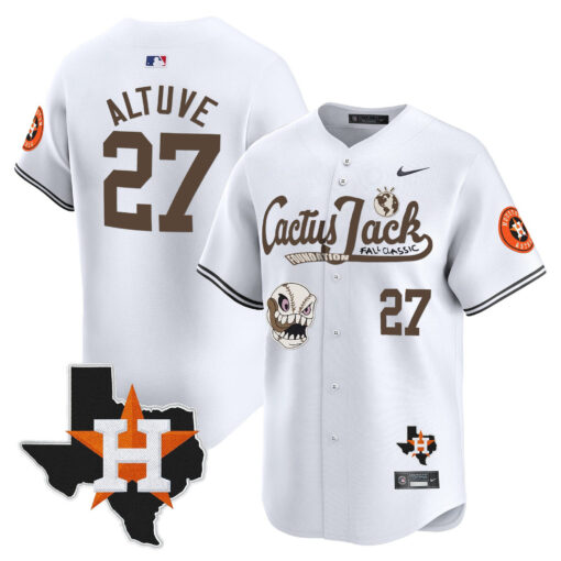 Jose Altuve 27 Houston Astros Cactus Jack Foundation Fall Classic Limited Jersey - Men - Image 5
