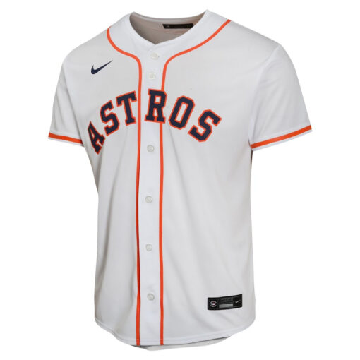 Jose Altuve 27 Houston Astros Home Game Player YOUTH Jersey - White - Image 2