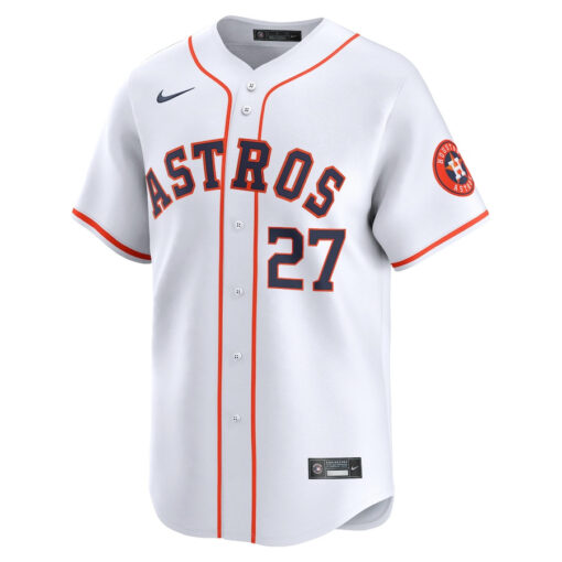 Jose Altuve 27 Houston Astros Home Limited Player Men Jersey - White - Image 2