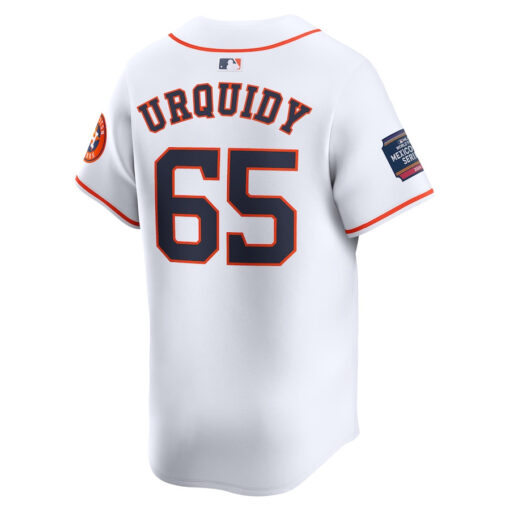 Jose Urquidy 45 Houston Astros 2024 MLB World Tour Mexico City Series Home Limited Men Jersey - White - Image 3