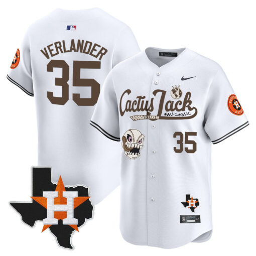 Justin Verlander 35 Houston Astros Cactus Jack Foundation Fall Classic Limited Jersey - Men - Image 5