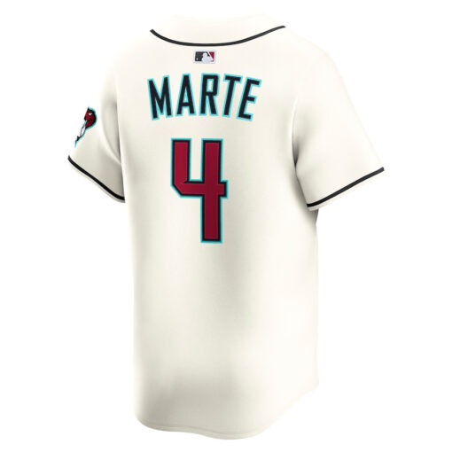 Ketel Marte 4 Arizona Diamondbacks Alternate Limited Player Men Jersey - Cream - Image 3