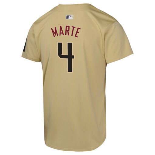 Ketel Marte 4 Arizona Diamondbacks City Connect Limited YOUTH Jersey - Sand - Image 3