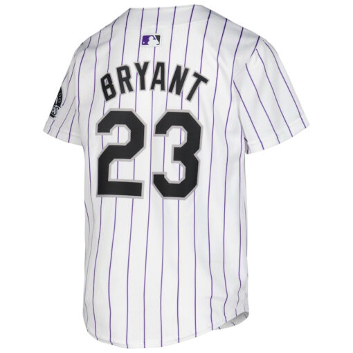 Kris Bryant 23 Colorado Rockies Home Limited Player YOUTH Jersey - White - Image 3