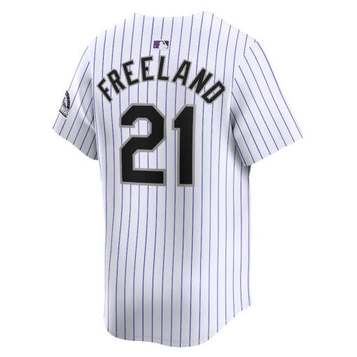 Kyle Freeland 21 Colorado Rockies Home Limited Player Men Jersey - White - Image 3