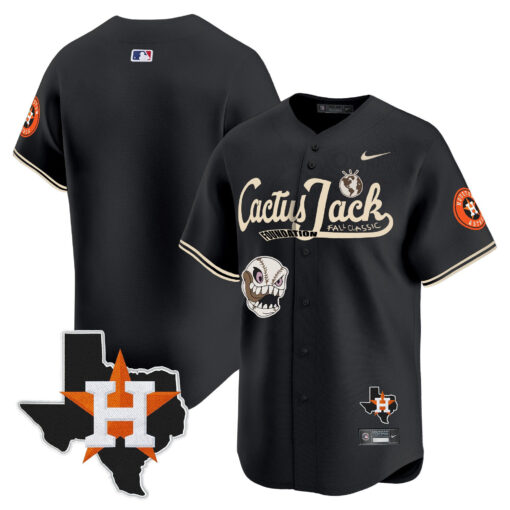 Kyle Tucker 30 Houston Astros Cactus Jack Foundation Fall Classic Black Limited Jersey - Men - Image 2