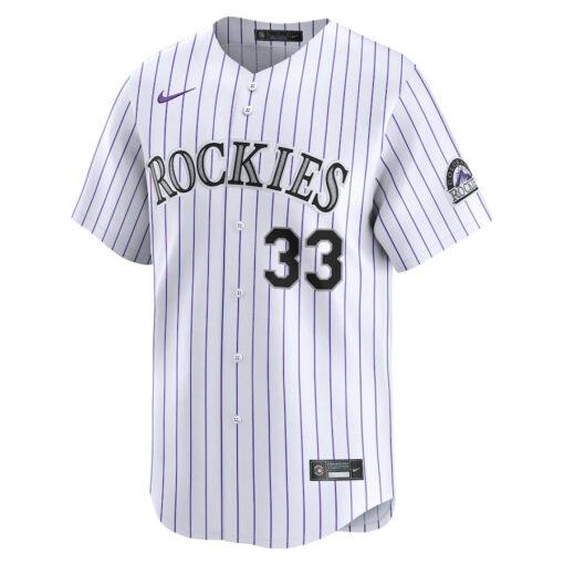 Larry Walker 33 Colorado Rockies Home Limited Player Men Jersey - White - Image 2