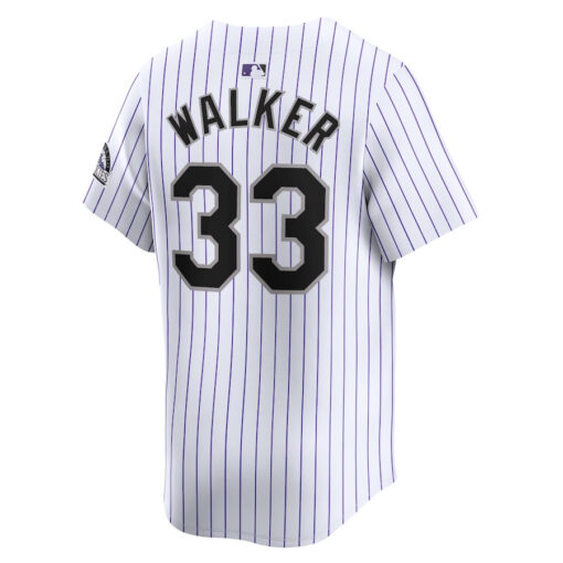 Larry Walker 33 Colorado Rockies Home Limited Player Men Jersey - White - Image 3
