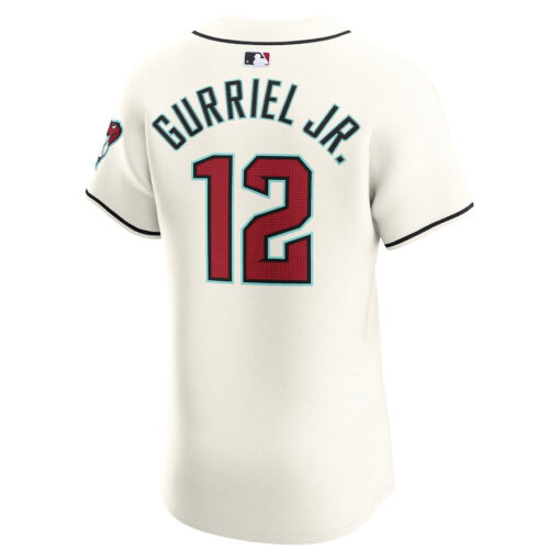 Lourdes Gurriel Jr. 12 Arizona Diamondbacks Home Elite Player Men Jersey - White - Image 3