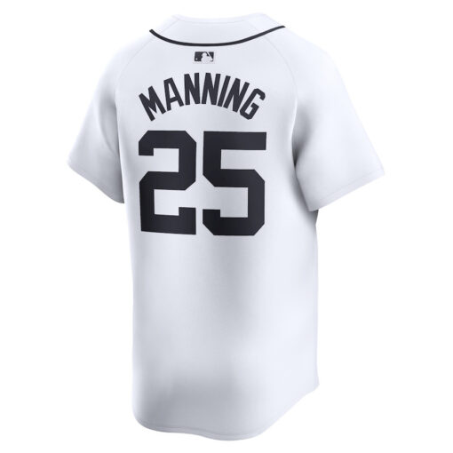 Matt Manning 25 Detroit Tigers Home Limited Player Men Jersey - White - Image 3