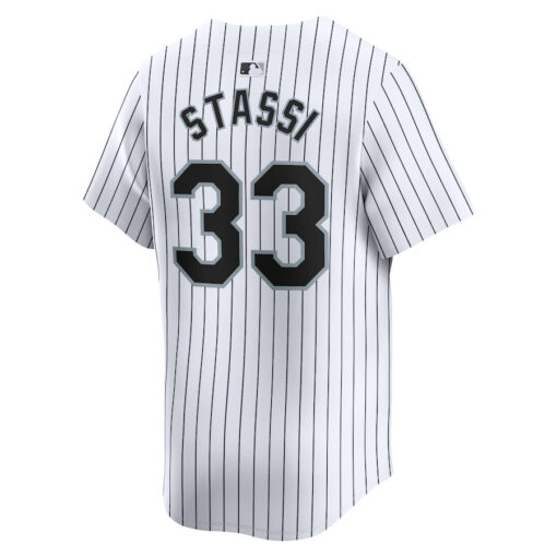 Max Stassi 33 Chicago White Sox Home Limited Men Jersey - White - Image 3