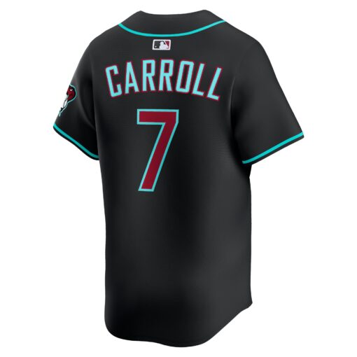 Men's Arizona Diamondbacks Corbin Carroll Black Alternate Limited Player Jersey - Image 3