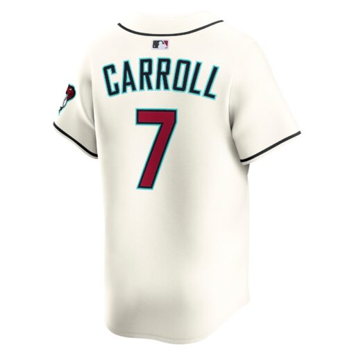 Men's Arizona Diamondbacks Corbin Carroll Cream Home Limited Player Jersey - Image 3