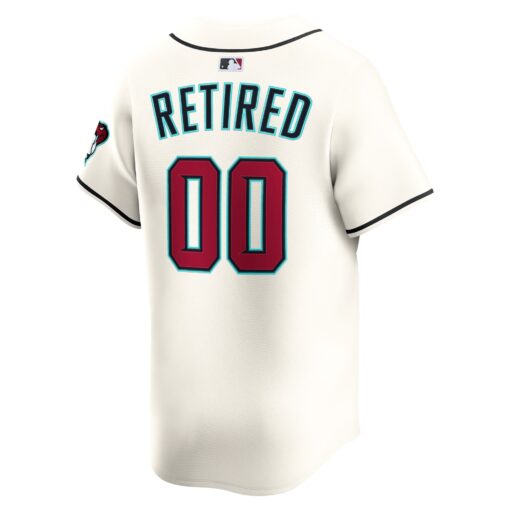 Men's Arizona Diamondbacks Cream Home Limited Pick-A-Player Retired Roster Jersey - Image 3