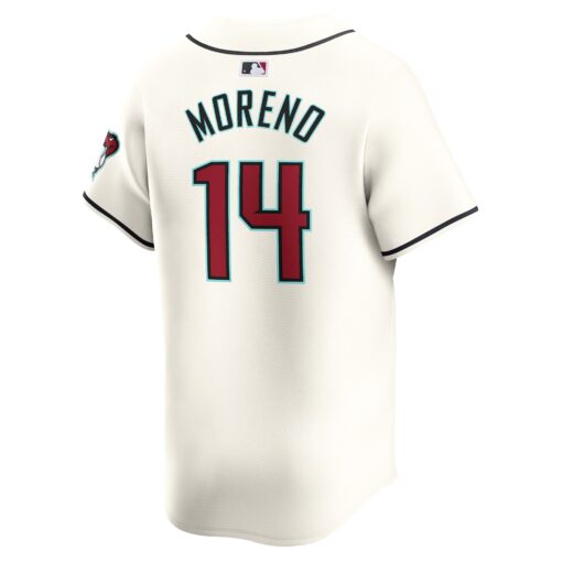 Men's Arizona Diamondbacks Gabriel Moreno White Home Limited Player Jersey - Image 3