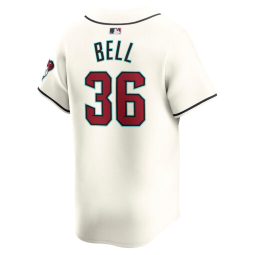 Men's Arizona Diamondbacks Josh Bell White Home Limited Player Jersey - Image 3