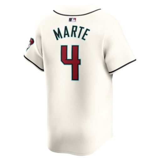Men's Arizona Diamondbacks Ketel Marte White Home Limited Player Jersey - Image 3