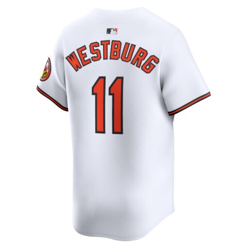 Men's Baltimore Orioles Jordan Westburg White Alternate Limited Player Jersey - Image 3