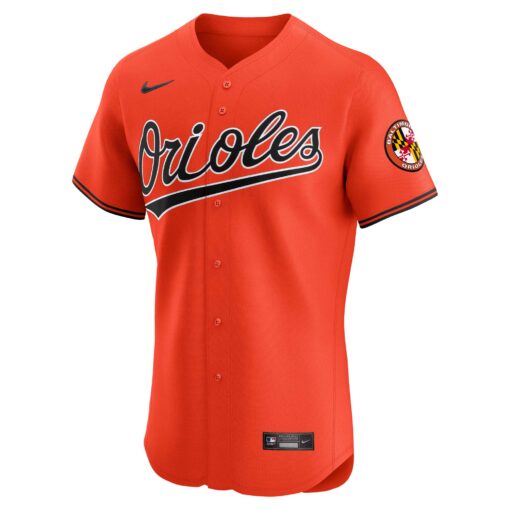 Men's Baltimore Orioles Orange Alternate Vapor Premier Elite Patch Jersey - Image 2