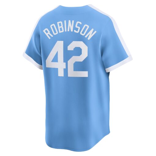 Men's Brooklyn Dodgers Jackie Robinson Royal Throwback Cooperstown Collection Limited Jersey - Image 3
