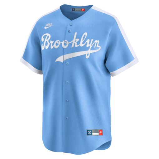 Men's Brooklyn Dodgers Jackie Robinson Royal Throwback Cooperstown Collection Limited Jersey - Image 2