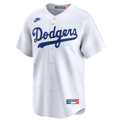 Men's Brooklyn Dodgers Jackie Robinson White Throwback Cooperstown Collection Limited Jersey - Image 2