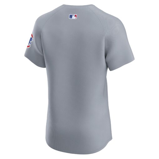 Men's Chicago Cubs Gray Road Vapor Premier Elite Patch Jersey - Image 3
