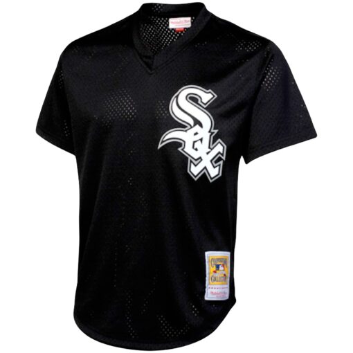 Men's Chicago White Sox Bo Jackson Mitchell & Ness Black Cooperstown Collection Big & Tall Mesh Batting Practice Jersey - Image 2