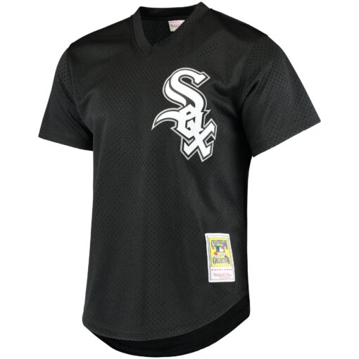 Men's Chicago White Sox Frank Thomas Mitchell & Ness Black Cooperstown Mesh Batting Practice Jersey - Image 2