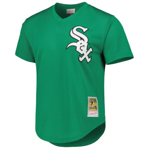 Men's Chicago White Sox Frank Thomas Mitchell & Ness Green Cooperstown Collection St. Patrick's Day 1996 Batting Practice Jersey - Image 2