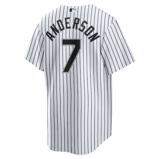 Men's Chicago White Sox Tim Anderson White Home Player Jersey - Image 3