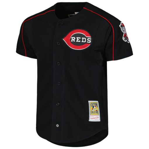 Men's Cincinnati Reds Ken Griffey Jr. Mitchell & Ness Black Cooperstown Collection Mesh Batting Practice Jersey - Image 2