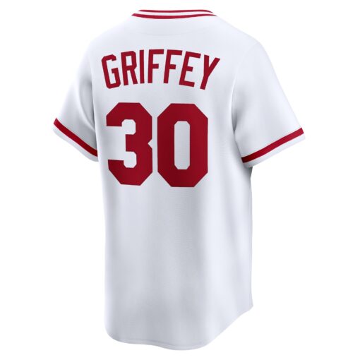 Men's Cincinnati Reds Ken Griffey White Throwback Cooperstown Collection Limited Jersey - Image 3