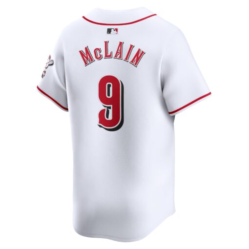 Men's Cincinnati Reds Matt McLain White Home Limited Player Jersey - Image 3