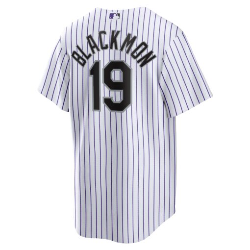 Men's Colorado Rockies Charlie Blackmon White Home Player Name Jersey - Image 3