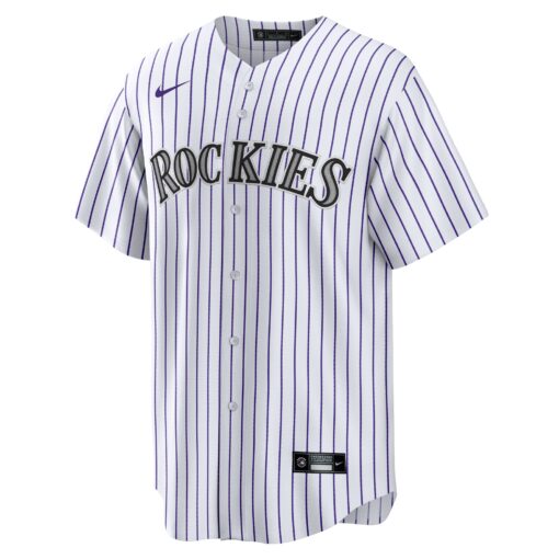 Men's Colorado Rockies Charlie Blackmon White Home Player Name Jersey - Image 2